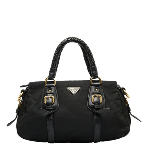 Prada Tessuto Convertible Belted Satchel 